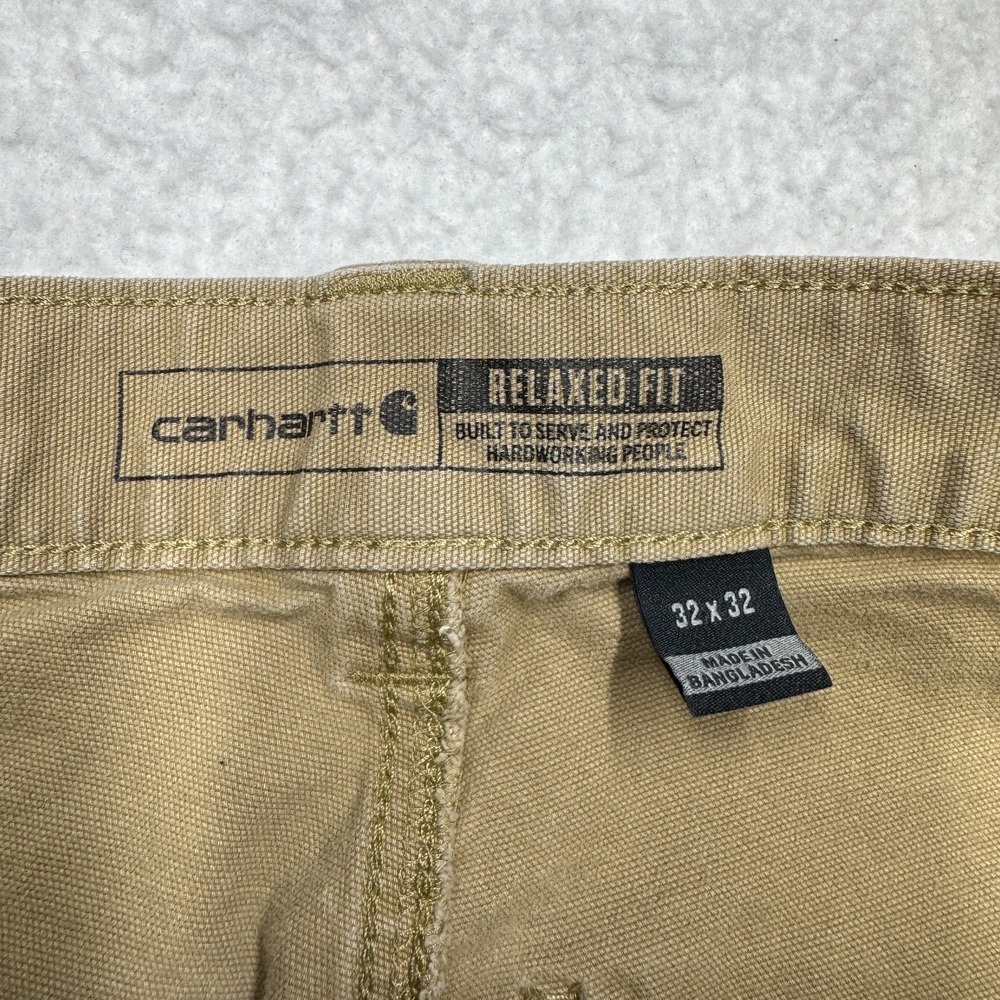 Carhartt Work Pants 5-Pocket Relaxed‎ Fit Beige Carpenter Men's Size 32x32 - Picture 5 of 15